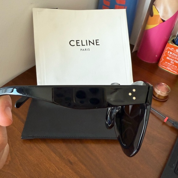 Celine Glossy Black Oversized Sunglasses main image 5